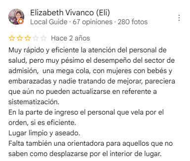 Comentario de Tomátelo con Calma en Google Maps